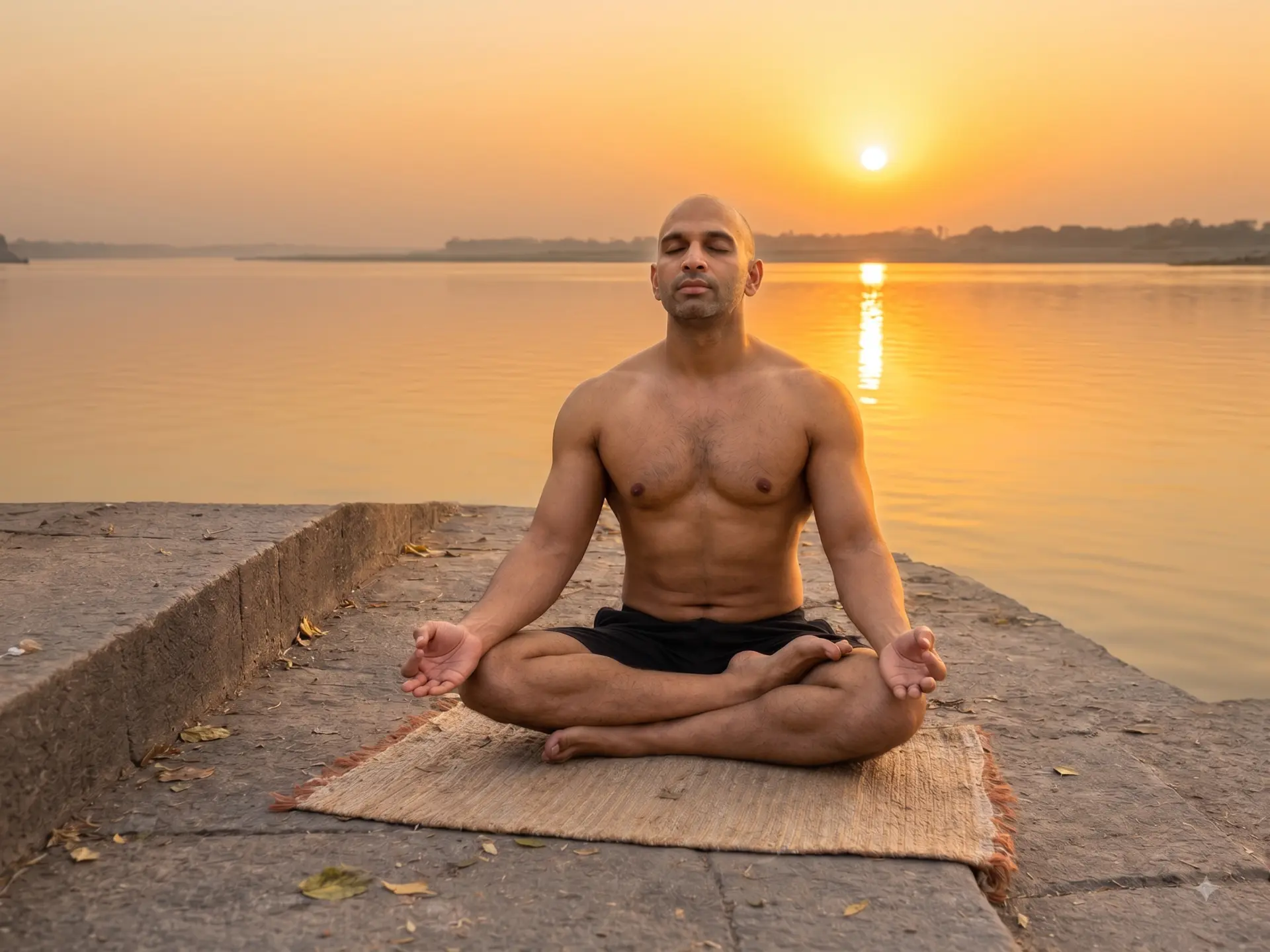 Dawn light on the Ganga, a quiet place of beginning